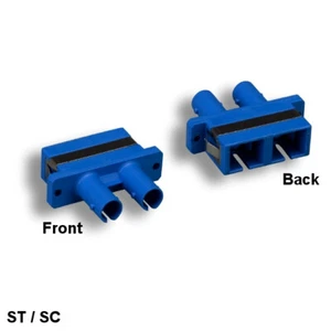 Adaptador de fibra óptica dúplex multimodo ST/SC conector de alimentación de montaje en brida - Imagen 1 de 1