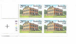 KENTUCKY 200TH ANNIVERSARY OF STATEHOOD MINT PLATE BLOCK - Picture 1 of 1