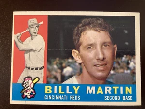 1960 Topps Billy Martin Baseball Card #173 EX/NM - Sharp - Free Shipping - Picture 1 of 2