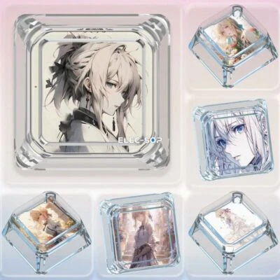 Anime Violet Evergarden Transparent Cute Keycaps for Cherry MX Keyboard Gifts - Image 1 of 4
