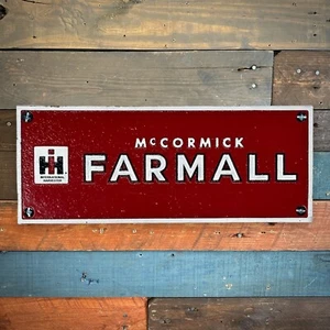 McCormick Farmall International Harvester Gusseisen 10"" x 4"" Plakette Schild - Bild 1 von 5