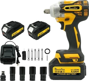 1/2 Impact Gun,Cordless Impact Wrench Set,1/2 Torque Impact,Brushless Motor Hig - Picture 1 of 6