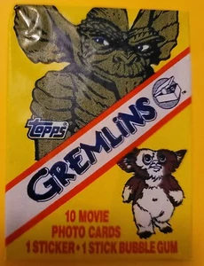 3 GREMLINS 1984 Topps SIN ABRIR tarjetas coleccionables paquetes de cera con goma NUEVO de colección - LOTE 3 - Imagen 1 de 4
