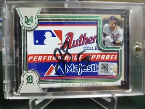 2018 Topps Museum Collection Nicholas Castellanos Detroit Tigers Laundry Tag#1/1 - Picture 1 of 6