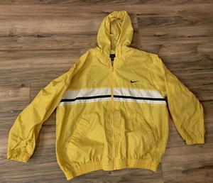 Vtg Nike 90s/80’s Windbreaker Rain Yellow Full Zip Jacket Youth L/Adult S Nice! - Picture 1 of 12
