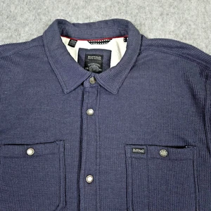 Buffalo Steel Hemd Herren XXL blau David Bitton Waffelstrick Sherpa gefüttert Shacket - Bild 1 von 13