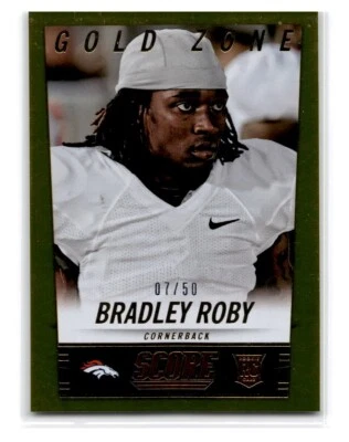 2014 Panini Score #341 Gold Zone Bradley Roby - Denver Broncos - Image 1 of 2