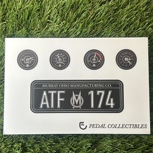 Murray Flat Face Pedal Car Custom Decal Set - License Plate + Dash Gauge Sticker - Picture 1 of 7