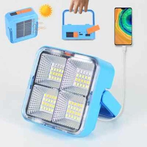 LED Reflector Spotlight Projector Floodlight Solar Light Rechargeable Portable - Picture 1 of 10