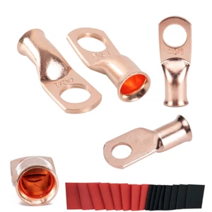 15er-Pack 4 Stärke blanke Kupfer Batteriekabelschuhe mit 3/8" Loch für zuverlässige Verbindungen - Bild 1 von 4