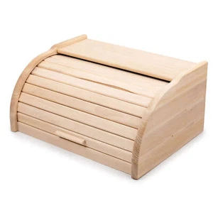 Holz-Brotkasten Naturholz Groß 38 x 29 x 18 cm Küche Brotbox Holzbox für Brot - Bild 1 von 6