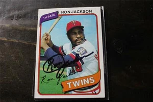 TARJETA AUTOGRAFIADA RON JACKSON FALLECIDO MINNESOTA TWINS - Imagen 1 de 1