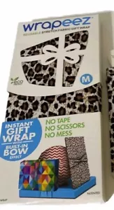 Leopardenmuster Stoff Geschenkpapier wiederverwendbar. Geschenkpapier Geburtstag Jahrestag - Bild 1 von 6