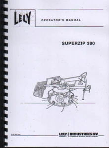 Lely ""SUPERZIP 380" Heutedder Bediener Bedienungsanleitung Buch - Bild 1 von 1