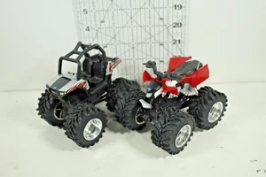 2 Ertl toys, Polaris 4x4 ERTL  6" ATV red ,RVR ,Plastic Toy Model - Picture 1 of 4