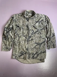 Vintage Mossy Oak Shirt Mens Medium Camou TREESTAND BARK Made USA 90s - Picture 1 of 14