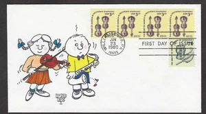 #1813 3.5c Violinen - Music of America - Kover Kids FDC Coil (4) +#1581 - Bild 1 von 2
