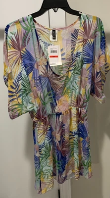 Becca By Rebecca Virtue Under the Sea Cover Up Dress Womens XS-S Green Swimwear - Image 1 of 4