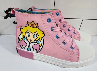 Zapatos Princess Peach Super Mario para mujer talla 6 Hi Top GroundUp Nintendo Foto 1 de 4