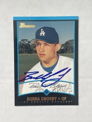 Bubba Crosby SIGNED 2001 Bowman #288 IP AUTO *Read* - Image 1 of 4