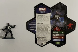 *Zunge fehlt* Venom Heroscape Marvel The Conflict Begins 8/10 Figur & Karte - Bild 1 von 3