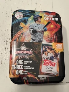 2025 Topps Shohei Ohtani Collectors Tin MJ Holding Sealed - Picture 1 of 4