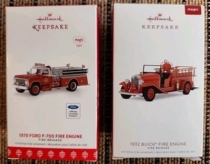 2-Neu-Punze Feuerwehr Serie-1979 Ford F-700 & 1932 Buick Fire Engines - Bild 1 von 11