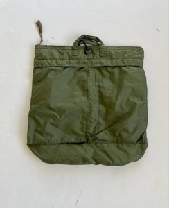 Vintage 60s 70s Flyers Helmet Bag Green Nylon Scoville Zipper USA - Picture 1 of 8
