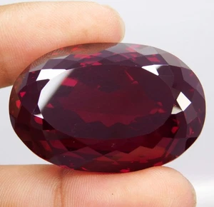 Certified 213.30 Ct Natural Mozambique Blood Red Ruby - Unheated Loose Gemstone - Picture 1 of 6