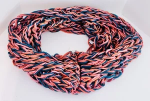 Mad About Style lockerer offener Strick Infinity Schal 48" rund rosa orange grün - Bild 1 von 11