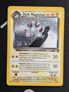 Dark Magneton - 11/82 - Pokemon Team Rocket Unlimited Holo Rare Card WOTC LP - Foto 1 di 3