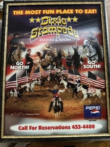 Dolly Parton Dixie Stampede seltene Dinner Show Hologramm gerahmtes Schild Coca Cola - Bild 1 von 6