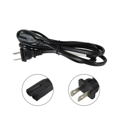 2 Prong Power Cord Polarized 5Ft Cable For Vizio Tv D/E/M Series, Sewing Machine - Image 1 of 4