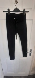 mooslover ribbed black leggings size m - Picture 1 of 9