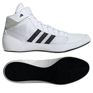 Adidas Havoc Wrestling Boots White Black Adult Boxing Gym Training Shoes - Picture 1 of 11