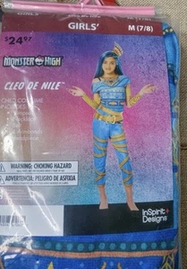 Monster High Cleo De Nile Childs Costume Girls Size Medium 7/8 Halloween Cosplay - Picture 1 of 1