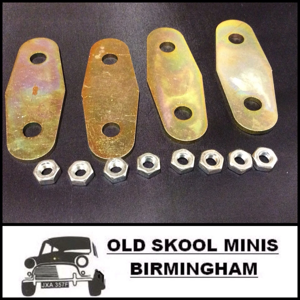 CLASSIC MINI DOOR HINGE SUPPORT PLATE & NUTS ALA6381 x4 ZINC 1970  MK3 ON 4GK3 - Image 1 of 1