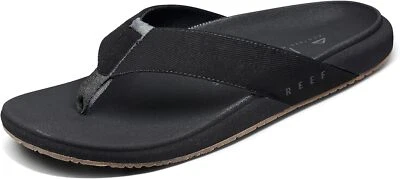 Chanclas Man Reef Raglán Suave Apoyo Amigables con el Agua CJ3889 Negra/Goma Nueva Foto 1 de 4