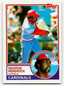 1983 Topps #650 - George Hendrick - St. Louis Cardinals - NM/MT - ID108