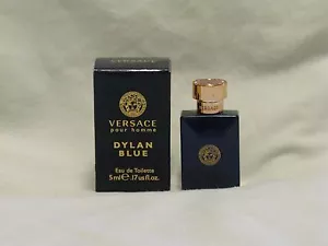 Versace 'Dylan Blue' For Men Pour Homme .17oz Travel Bottle NIB Authentic - Picture 1 of 3