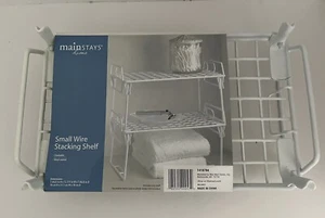 Walmart Mainstays Home Small Wire Stacking Shelf - 7 in H X 12.3 in W X 7 in D - Picture 1 of 3