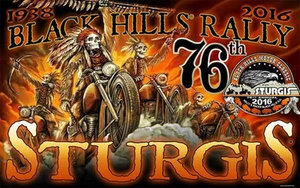 Bandera de motocicleta Sturgis Rally 2016 (3' X 5') bandera de motociclista Indian Storm Sturgis - Imagen 1 de 1