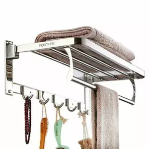 Stainless Steel Folding Towel Rack Towel Stand Towel Hanger Towel Holder (24 IN) - Picture 1 of 6