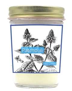 Patchouli Glaskerze - riecht nach Patchouli | 50 Stunden Brenndauer - Bild 1 von 3