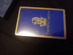 RITZ CARLTON SEALED PLAYING CARDS - Vintage In Blue Velvet Box - Picture 1 of 5