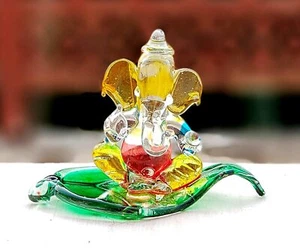 Decor Crystal Glass Ganesha Ganpati Car Dashboard Idol US - Picture 1 of 2