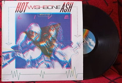 WISHBONE ASH ** Hot Ash Live ** ORIGINAL 1981 USA LP - Image 1 of 4