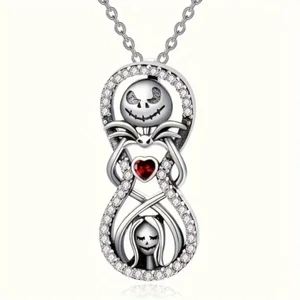 Infinity Jack Jewelry Silvery Nightmare Before Christmas Pendant Necklace - Picture 1 of 6