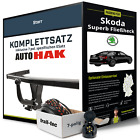 Produktbild - Für SKODA Superb Fließheck III 3V3 Anhängerkupplung starr +eSatz 7pol 05.15- AHK