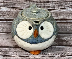 Kotobuki Ceramic Owl Tea Set Tea Pot w/Diffuser & Two Tea Cups Made in Japan - Picture 1 of 4